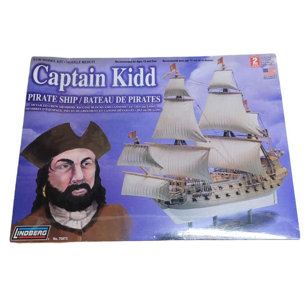 Lindberg Captain Kidd Pirate Ship Model Kit 70873 New Sealed